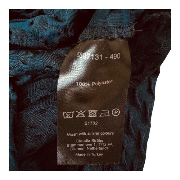 Claudia Strater Top EU 40 US 8 Long Sleeve Mermaid Scale Green Textured Blouse - Picture 6 of 10